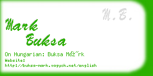 mark buksa business card